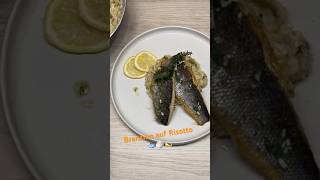 Einfach amp Schnell Branzino auf Risotto – Fischgericht leicht gemacht🐟🍚✨ fish recipe cooking [upl. by Sedberry984]