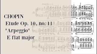 CHOPIN Etude Op 10 no 11 quotArpeggioquot in E flat major  Sheet MusicMusic score [upl. by Plumbo642]