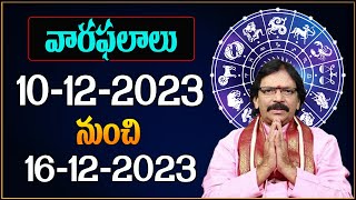 Weekly Rasi Phalalu Telugu  December 10th to 16th  Weekly Horoscope December  Adi Astrology [upl. by Nnaitsirhc850]