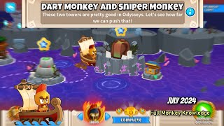 BTD6 Dart Monkey and Sniper Monkey Odyssey [upl. by Rives]