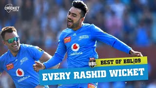 Every one of Rashid Khans 19 wickets  KFC BBL09 [upl. by Soutor955]