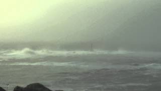 Longships Lighthouse Storm 08022014 [upl. by Lilli197]