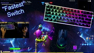 SK61GK61 Gateron Optical Yellow ASMR Chill🤩Satisfying Keyboard Fortnite 240 FPS Smooth 4K [upl. by Erodasi]