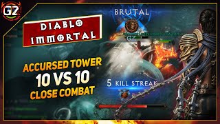 Accursed Tower  PvP 10 vs 10  Close Fight  Diablo Immortal [upl. by Dowling]