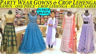 Dadar Hindmata Market  Latest Partywear GownsCrop Top Designer Dresses Collection  Artview [upl. by Gleich]