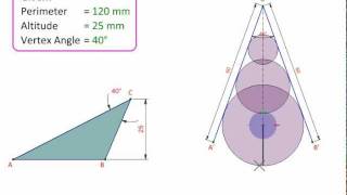 Geometry Triangle from Perimeter Altitude Vertex Angle [upl. by Plossl]