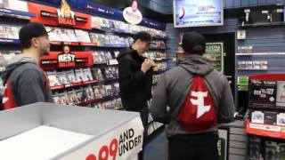 Professional Call of Duty quotAthletesquot show off in GameStop [upl. by Naenej]