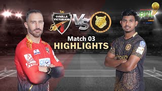 Comilla Victorians vs Sylhet Sunrisers  3rd Match  Highlights  Season 8  BBPL 2022 [upl. by Nob]