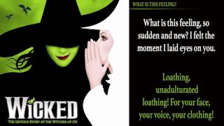 What is This Feeling  Wicked  Talent Show Karaoke with Lyrics [upl. by Nellad]