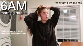 my 6AM college morning routine [upl. by Oinotnanauj700]