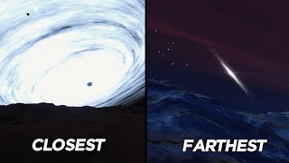 View from Closest Vs Farthest Planets of a Giant Black Hole [upl. by Lean]