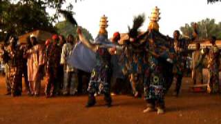 Gelede Mask Ceremony Cove Benin West Africa [upl. by Nnailuj]