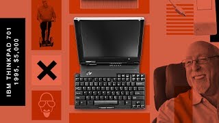 IBM ThinkPad 701  Walt Mossbergs gadget museum [upl. by Sueddaht]