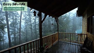 ⛈⛈Heavy Rain🌨🌨 and ⚡Thunder⚡ in the FarmhouseRain Storm Deep in the FORESTSleepStudyRelax [upl. by Ylek]