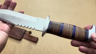 ASH DJ65 Handmade Hunting Bowie Knife 440c steel 12 Inches [upl. by Shanta]