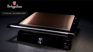 Berlinger Haus Metallic Line Rosegold Edition Electric Grill Presentation BH9135 [upl. by Erma]