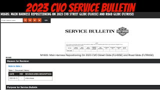 2023 CVO Service Bulletin [upl. by Isej]