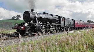 LMS 8F No 48151 at Hellifield The Cathedrals Express 1Z48  11th Sept 2018 [upl. by Klos756]