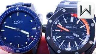 Blancpain Fifty Fathoms Bathyscaphe vs Audemars Piguet Royal Oak Offshore Diver vs [upl. by Grantley]