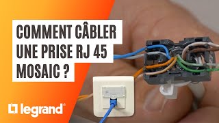 Comment câbler une prise RJ45 Mosaic Legrand [upl. by Esihcoc]