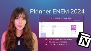 PLANNER E GUIA ENEM 2024  MAIS DE 500 ASSUNTOS DO ENEM  NOTION TEMPLATE AUTOMATIZADO [upl. by Norvall]