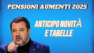 Pensioni Aumenti e Novità 2025  Calcoli Tabelle Importi e Rivalutazione Completa e Quote Nadef [upl. by Leryt]