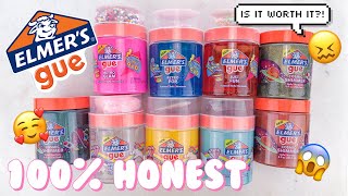 100 HONEST ELMERS SLIME KIT REVIEW  STORE BOUGHT SLIMES [upl. by Niwled]