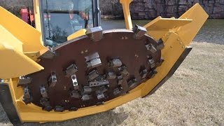 Operating Techniques Disc Mulcher Attachment for SkidSteer GEN I  Diamond Mowers [upl. by Konopka192]