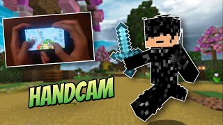 NEW Mobile Controls With Handcam Minecraft Hive Skywars [upl. by Ezri]