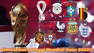 SIMULAZIONE SORTEGGI MONDIALI QATAR 2022 FIFAWorldCup Qatar2022 [upl. by Sholes]