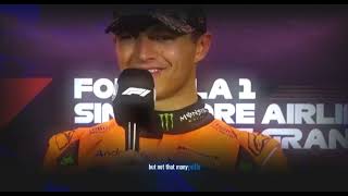 DRAMATIC PostQualifying Interview with Lando Norris Max Verstappen and Lewis Hamilton in Singapore [upl. by Mcginnis967]