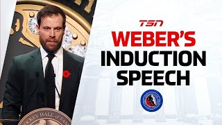 Hockey Hall of Fame Induction Speech Shea Weber [upl. by Nadnerb626]