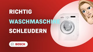 Anleitung Bosch Serie 4 WAN281K1FG Waschmaschine auf Schleudern einstellen [upl. by Branca446]