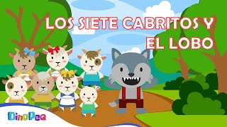 🐐 Los Siete Cabritos y El Lobo Feroz 🐺  PICTOGRAMAS  Cuentos para niños  DinoPeq [upl. by Sixele]