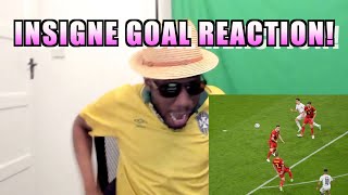 Insigne Goal Reaction vs Belgium Euro 2020 QuarterFinal [upl. by Sibella]