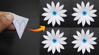 Easy Paper Flowers Simple  How to make a DIY paper flower making ideas tutorial [upl. by Dam378]