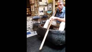 How to paddle a coracle National Coracle Museum personal demo [upl. by Naitsirk739]