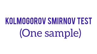 kolmogorov smirnov test one samplebhupsychology [upl. by Hasheem322]