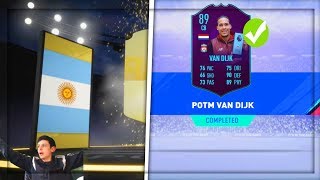 COMPLETING 89 RATED POTM VAN DIJK BIG WALKOUT FIFA 19 [upl. by Tessi]