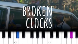 Broken Clocks  SZA piano tutorial [upl. by Aicilef]