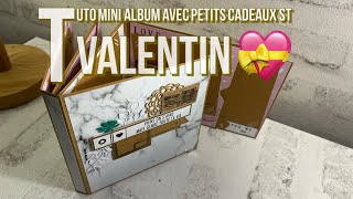 Scrapbooking tuto du mini album pour la St Valentin avec ses petites surprises à découvrir [upl. by Herod]