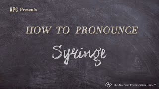 How to Pronounce Syringe Real Life Examples [upl. by Tobin]