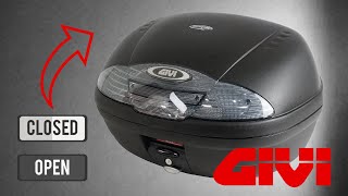 Como abrir e fechar bau monolock GIVI E450 [upl. by Nosduj]