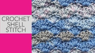 CROCHET SHELL STITCH TUTORIAL  MY FAVORITE STITCH [upl. by Gally]