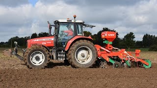 Massey Ferguson 6460 amp AgroMasz schijveneg  groenbemester zaaien [upl. by Ragouzis681]