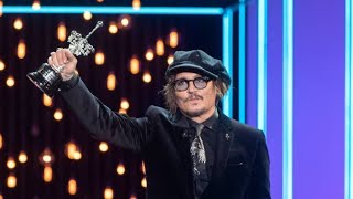 Johnny Depp receiving Donostia award  SSIFF 22nd September 2021 johnnydepp SSIFF [upl. by Nnylirehs]