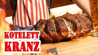 KotelettKranz mit Kartoffelsalat  BBQ Grill Rezept Video  Die Grillshow 281 [upl. by Hannover55]