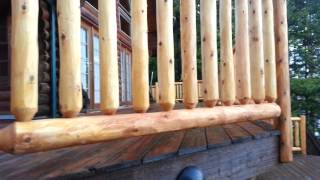 Cedar log railings [upl. by Ninon292]