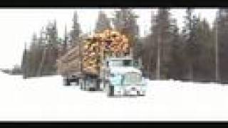 Winter log hauling in northern BC [upl. by Jania]