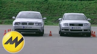 Auto Test Vergleich Audi A8 42 vs BMW 745i [upl. by Scibert]